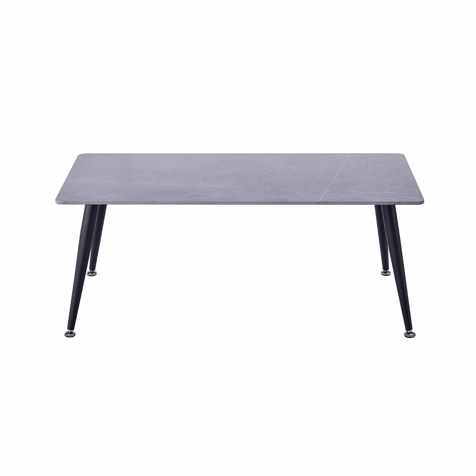 Criterionâ¢ Modern Grey Sintered Stone Coffee Table with Sturdy Metal Legs - Perfect for Living Room, Lounge & Office Decor