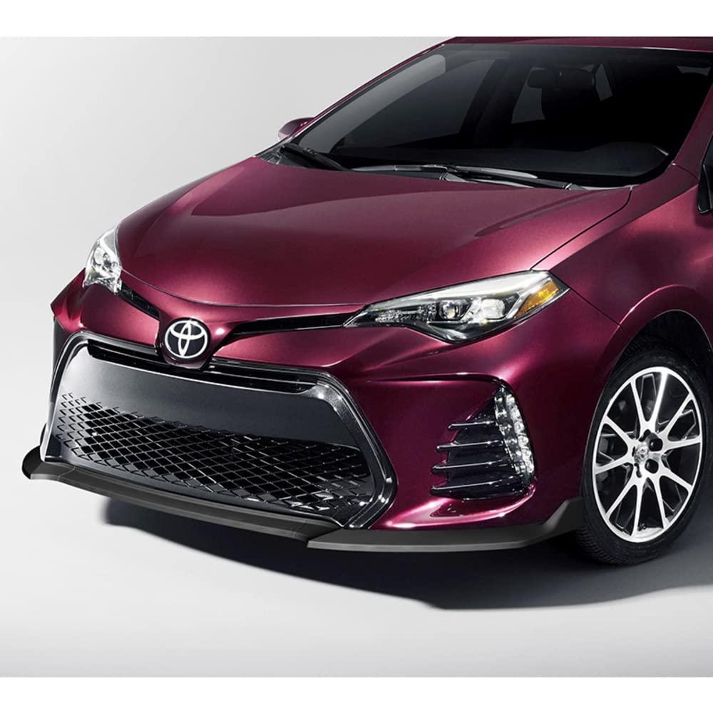 Q1-TECH 9-Piece Front Bumper Lip & Side Skirt Extensions Diffuser Kit for 2017-2019 Toyota Corolla SE/XSE Sedan - ABS Matt Black Front Lip Spoiler & Chin Splitter - Enhance Style & Aerodynamics for Street Racing & Car Shows