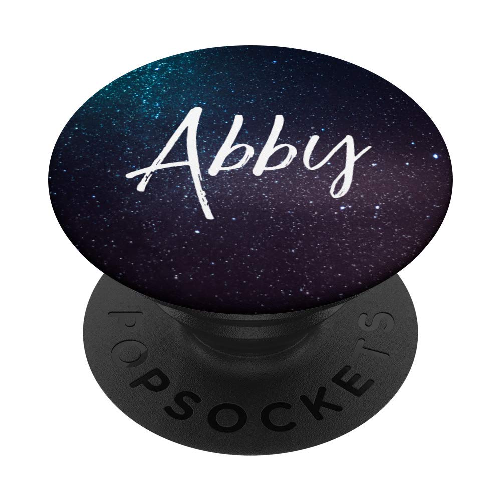 Personalized Abby Name Birthday Gift - Universe Space Themed PopSockets Phone Grip & Stand for iPhone, Samsung, Tablets | Perfect for Girls, Teens, Space Lovers & Everyday Use