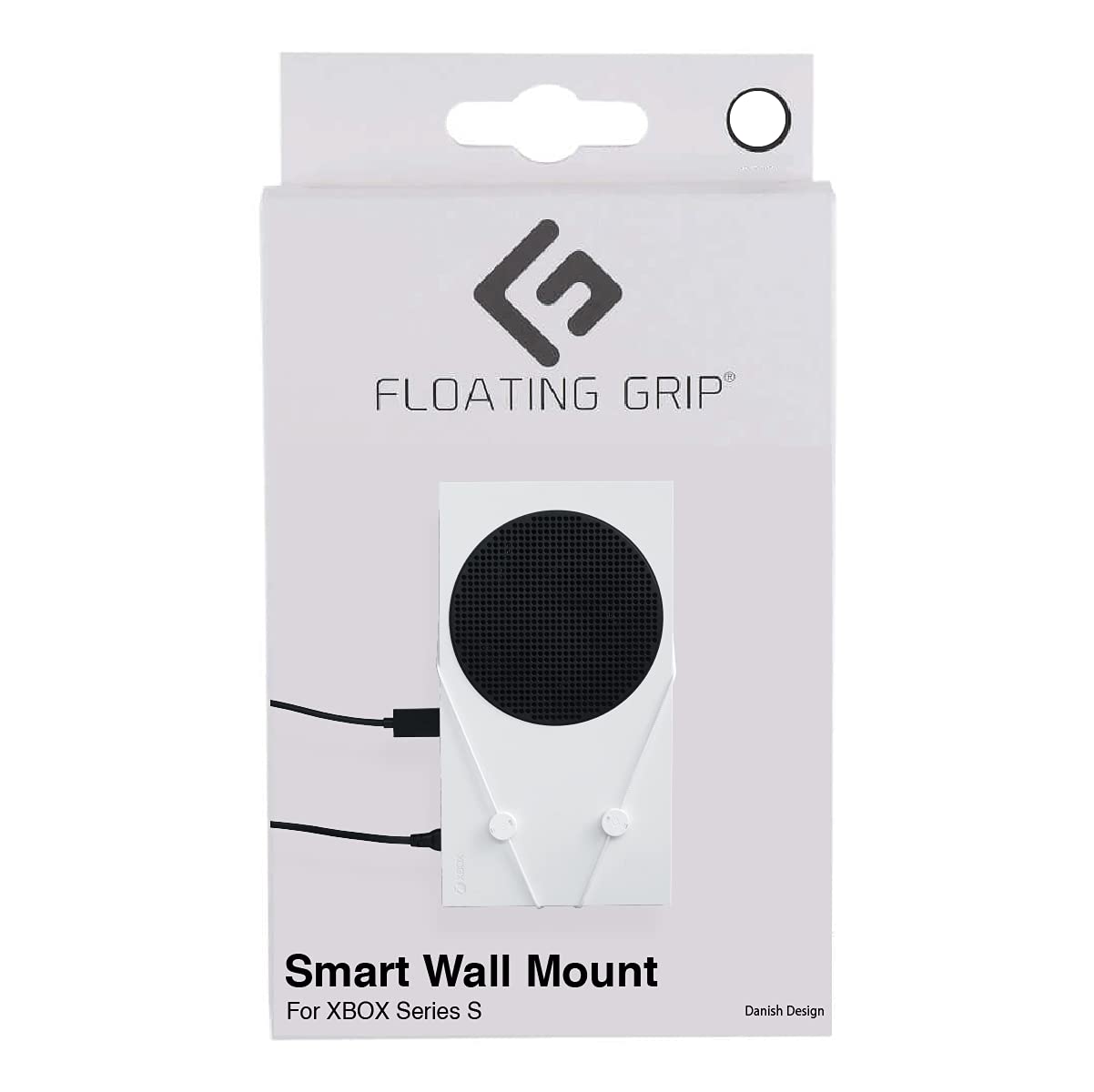 FLOATING GRIP XBOX Series S Wall Mount Kit - Secure & Space-Saving Vertical Mount for XBOX Series S Console (White) - Perfect for Bedroom, Game Room & Small Spaces