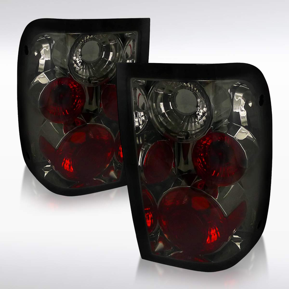 AUTOZENSATION Smoke Lens Tail Lights Compatible with 2001-2005 Ford Ranger - Left & Right Pair Assembly - Upgrade Your Truck's Style & Visibility for Night Driving & Custom Look