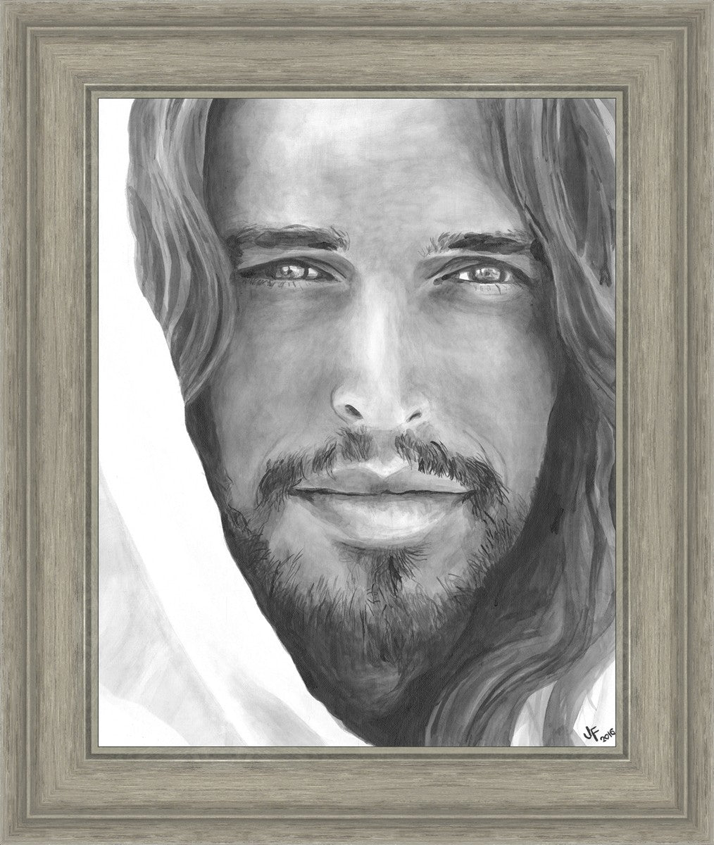 Jenny Fowler Christ Portrait - Religious Wall Art for Home Decor, Church & Office - Inspirational Christian Gift & Spiritual Decor