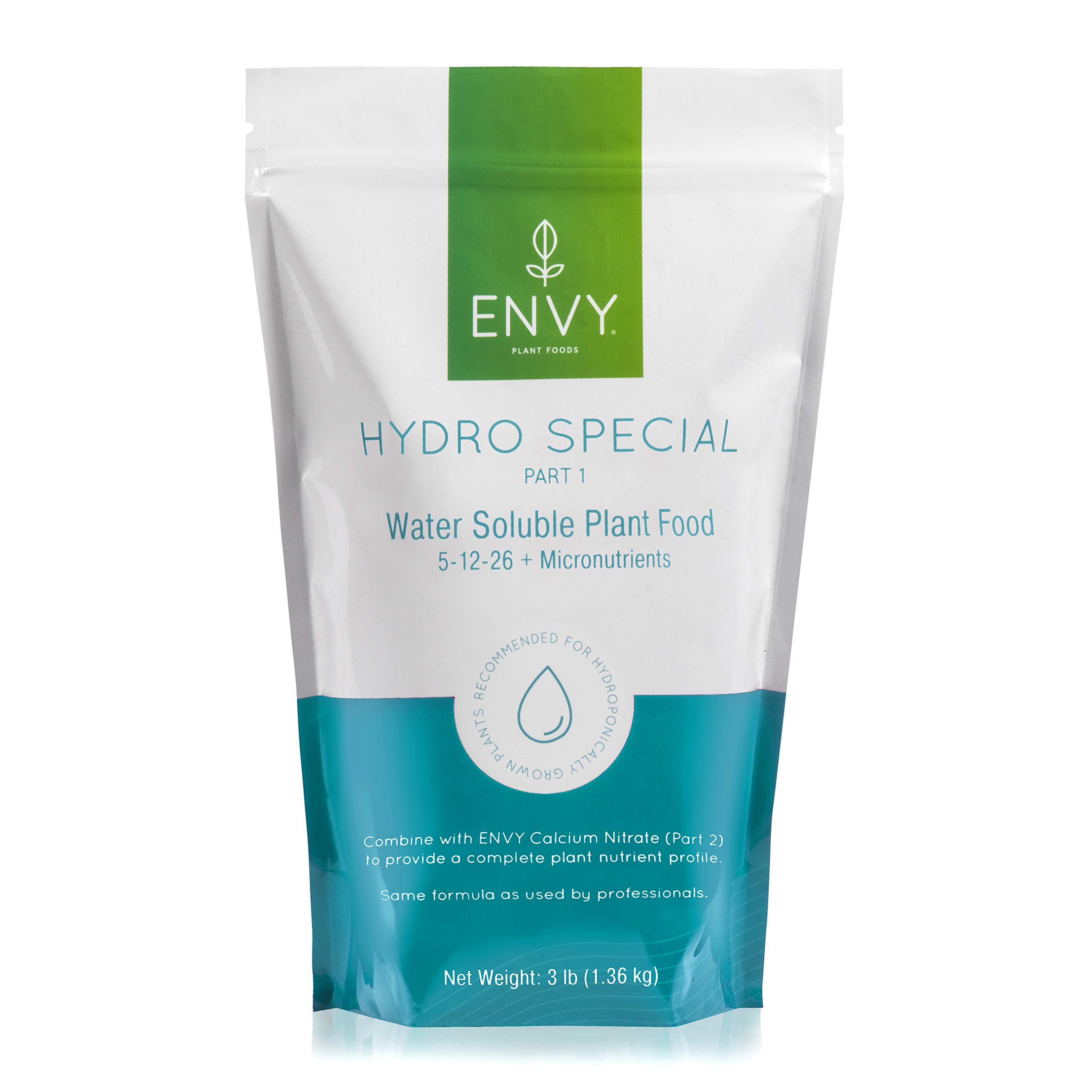 ENVY Hydro Special Professional Grade 5-12-26 Water Soluble Plant Food Fertilizer (3 lb) - High Performance Hydroponic Nutrient Solution for Indoor & Outdoor Gardening, Perfect for Vegetables, Fruits, and Flowers