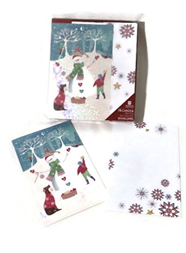 American Greetings Christmas Holiday Greeting Cards - 16 Snowman Design Cards with Envelopes | Perfect for Holiday Wishes, Office Gifts & Family Celebrations