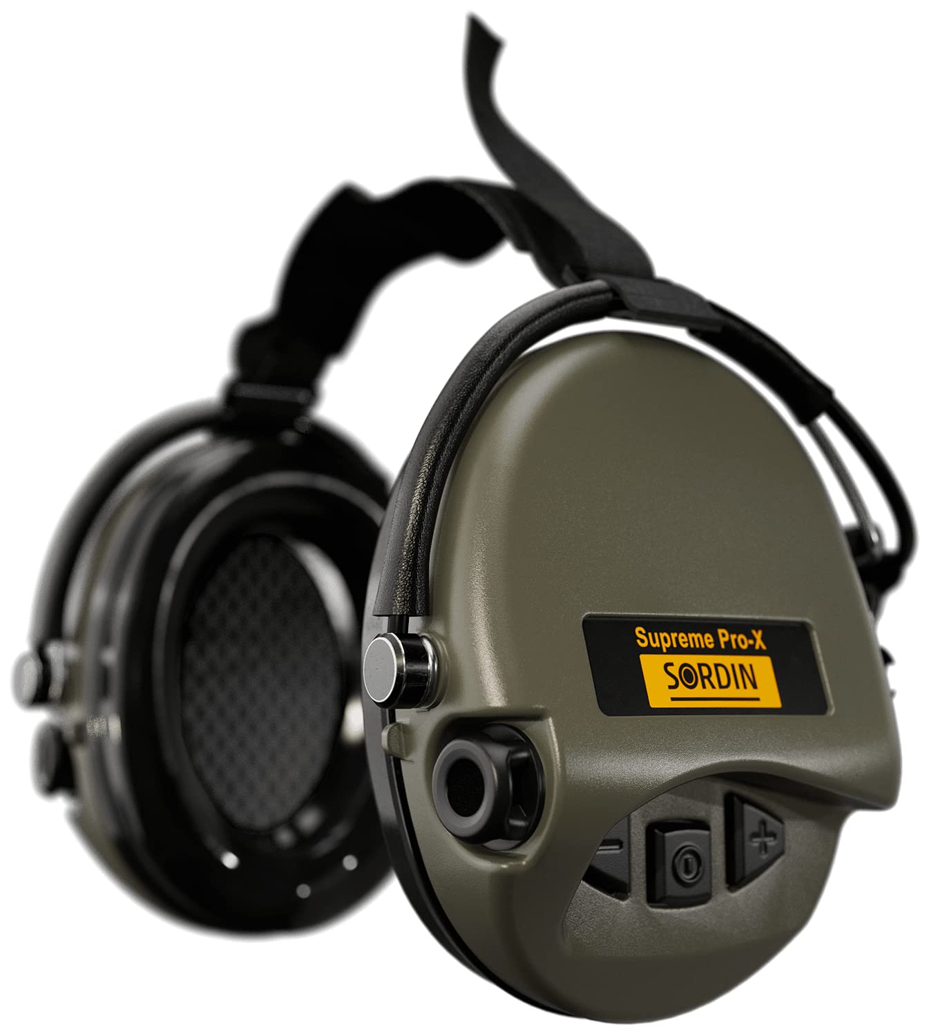 Sordin Supreme Pro-X Electronic Ear Muffs for Hunting & Shooting - Active Noise Cancelling Hearing Protection with Neckband & Gel Pads - Perfect for Range, Construction & Outdoor Activities