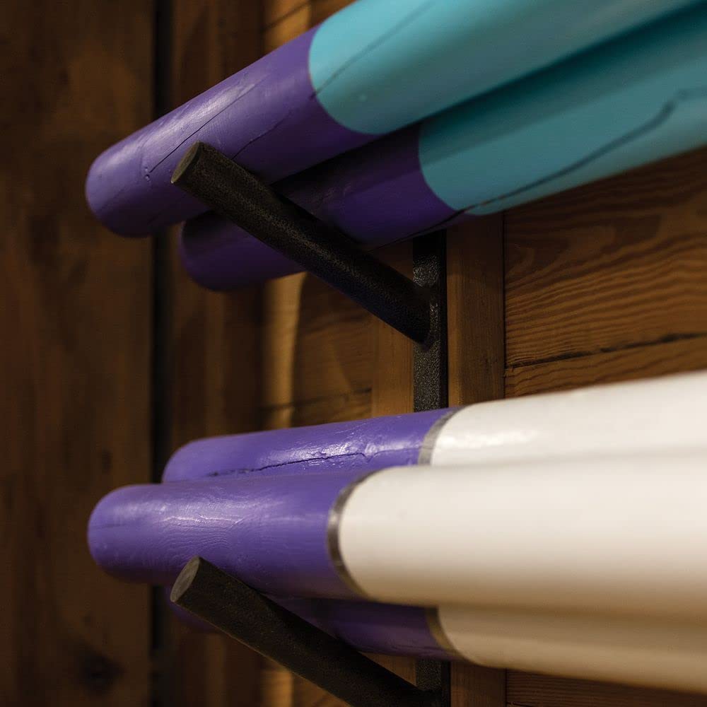 Pro Series 9 Jump Pole Storage Hanger - Heavy Duty Pole Organizer for Gymnastics Equipment | Stable Wall Mount for 9 Jump Ropes | Easy Install & Durable Design | 7-Year Warranty | Perfect for Home Gyms, Dance Studios & Training Centers