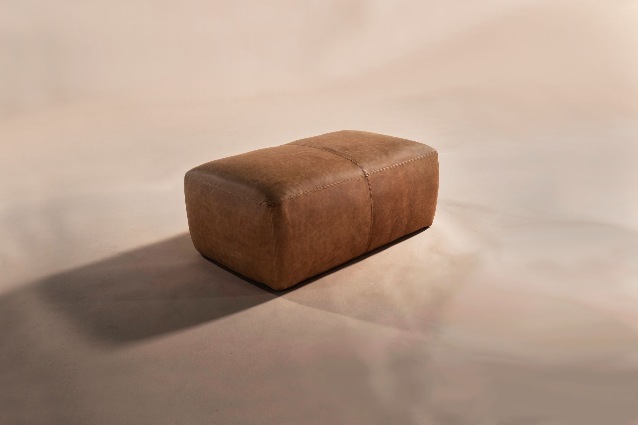 Premium Denver Leather Ottoman - Soft & Durable Footrest, Storage Bench - Perfect for Living Room, Bedroom, Home Decor & Relaxation
