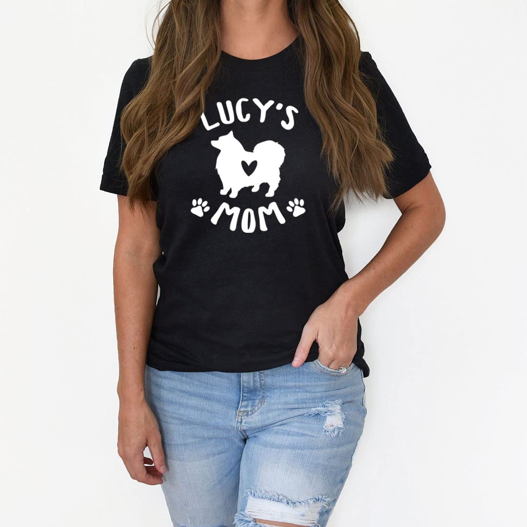 Custom Keeshond Mom T-Shirt with Name - Cute Dog Lover Gift for Women - Perfect for Mother's Day, Birthday & Dog Owner Appreciation
