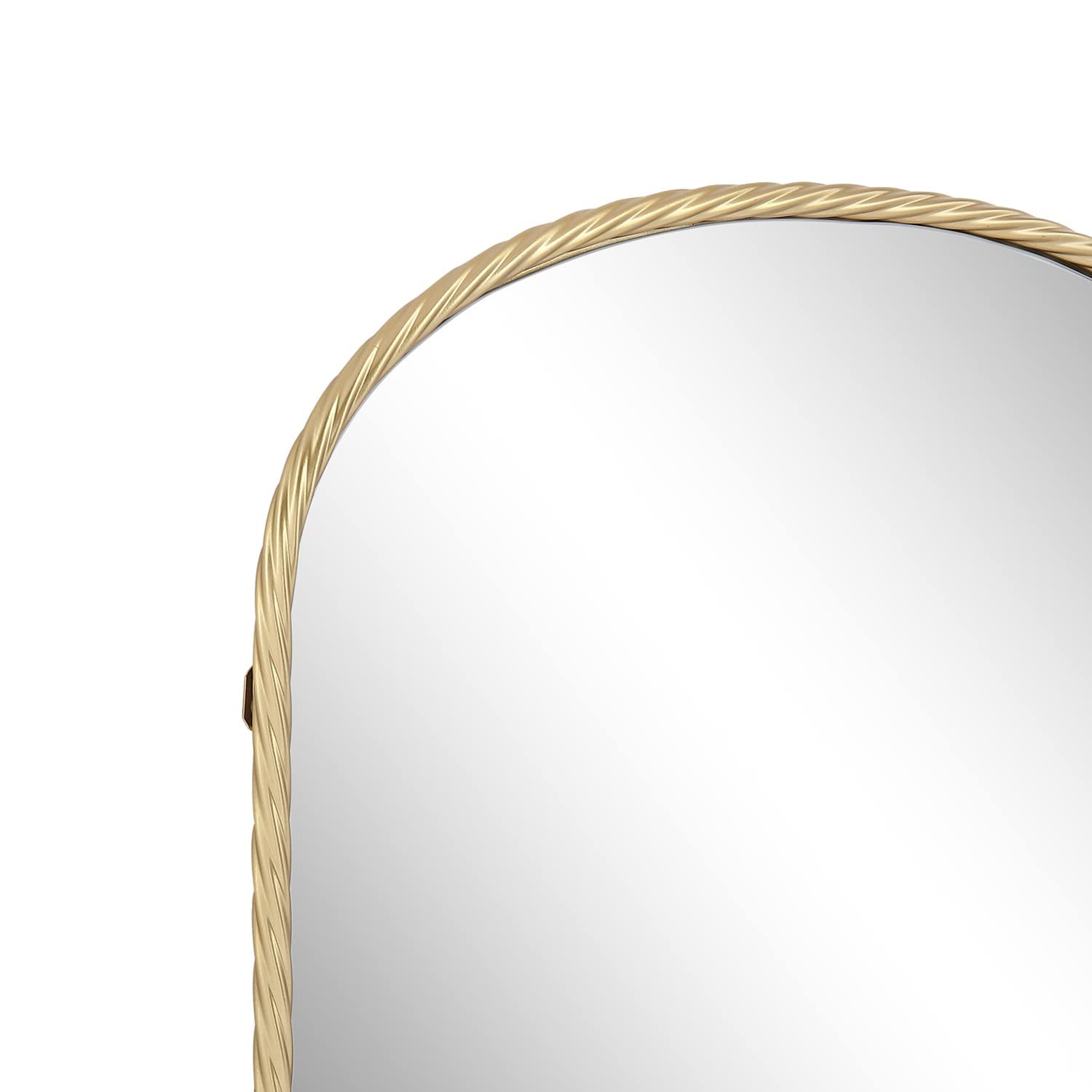 24x31 Inch Gold Twisted Metal Frame Arch Wall Mirror - Elegant Home Decor for Living Room, Bedroom, or Entryway