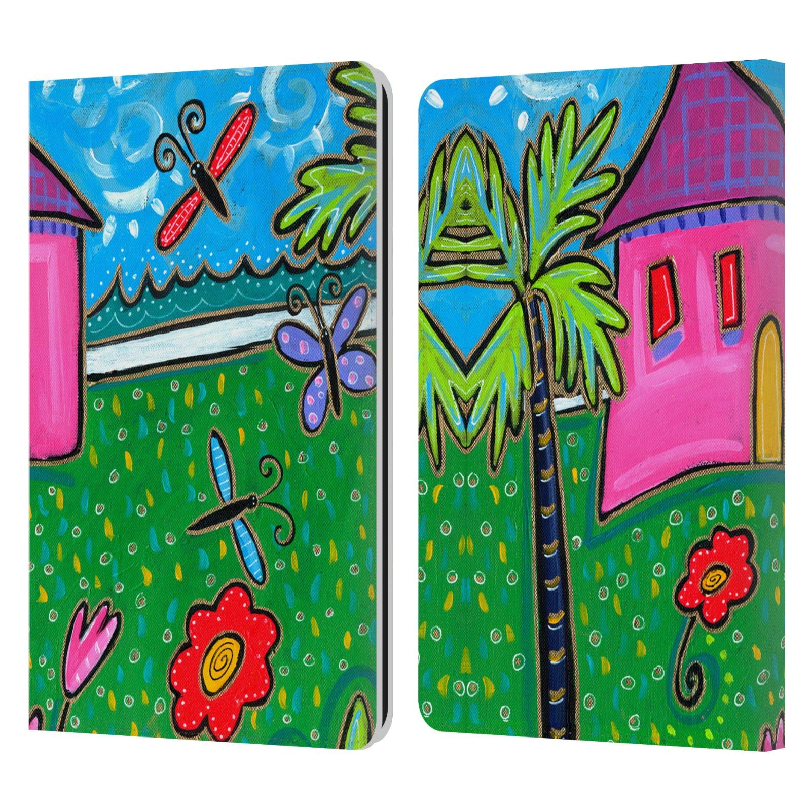 Official Wyanne Island House Nature 2 Leather Book Wallet Case Cover for Kindle Paperwhite 1/2/3 - Perfect for Reading & Travel Protection