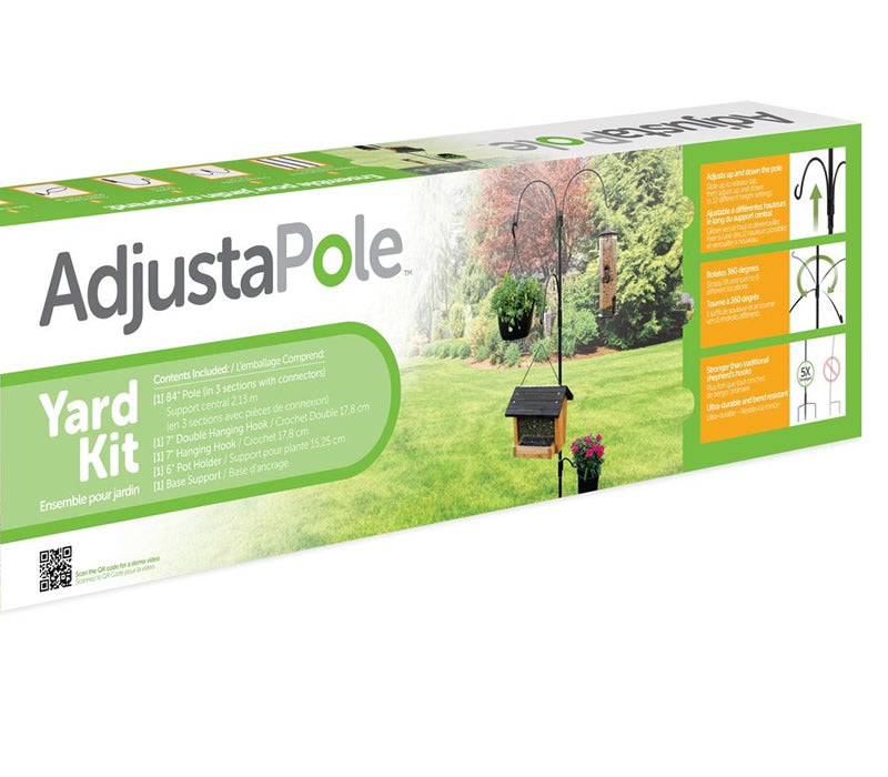 AdjustaPole Yard Kit - Adjustable Telescoping Pole for Outdoor Cleaning, Painting & Maintenance - Perfect for Windows, Gutters, Roofs & High Areas - Heavy Duty Aluminum Extension Pole with Secure Locking System