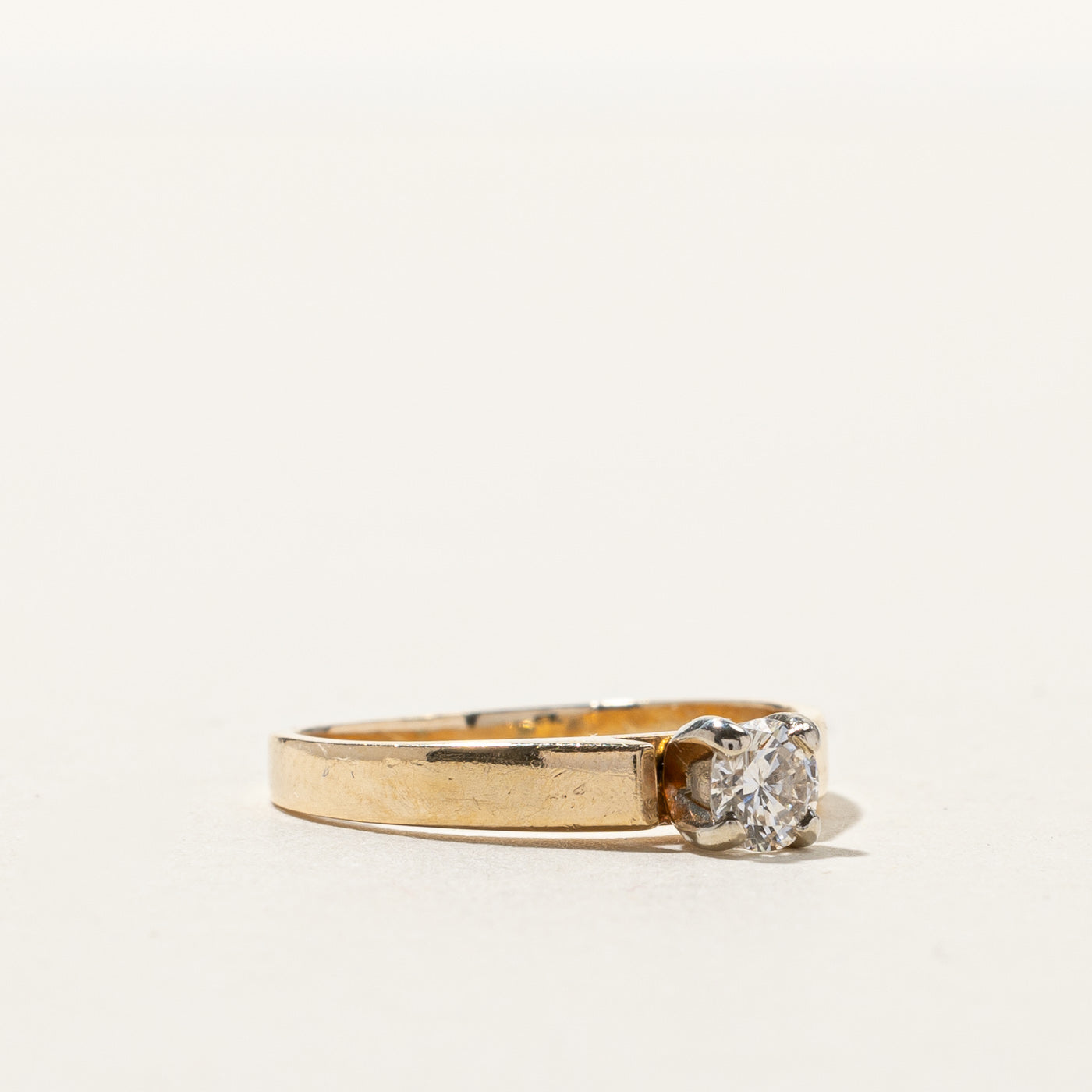 0.25ct Solitaire Diamond Engagement Ring - Size 5.25 - Durable 14K White Gold Wedding Band - Perfect for Proposals, Anniversaries & Special Occasions