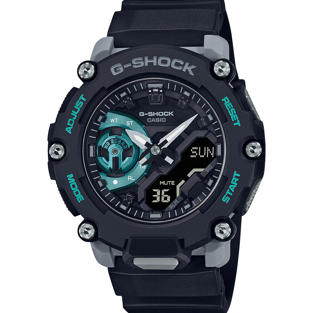Casio G-Shock GA2200M-1A Men's Digital Watch with Carbon Core Guard - Durable Shock-Resistant Sports Watch for Outdoor, Running & Adventure Activities