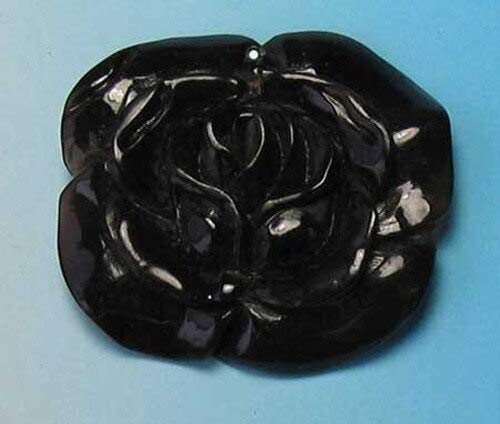 Flora Carved Horn Rose Flower Pendant Bead 10078 for DIY Jewelry Making - Perfect for Necklaces, Bracelets & Craft Projects