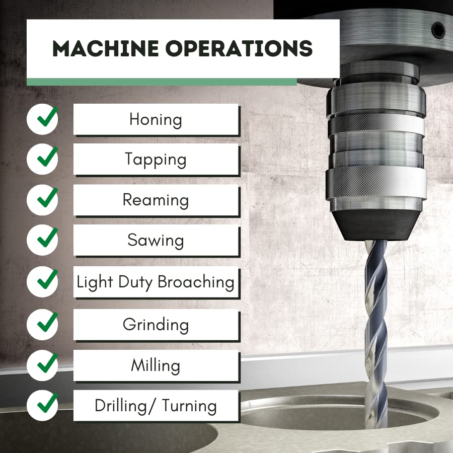 Premium General Purpose Cutting Oil - Eco-Friendly & Safe for Humans | High-Performance Metal Drilling Fluid, Bandsaw & Tapping Lubricant | Fusion Hybrid Cool Technology (5 Gallon) | Ideal for CNC Machining, Metal Fabrication & Industrial Workshops
