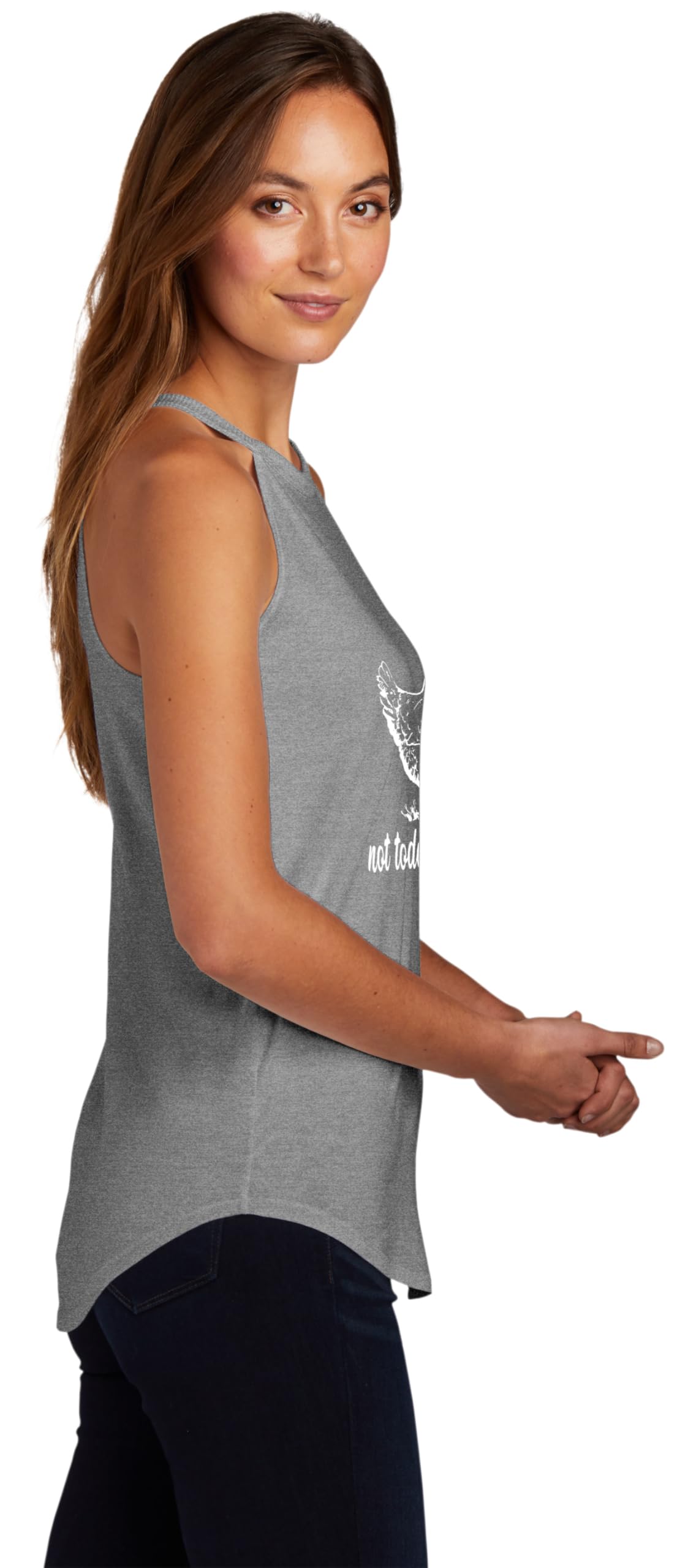 Women's Funny 'Not Today' Clucker Rocker Graphic Tank Top - Casual Summer Tee for Beach, Parties & Everyday Wear