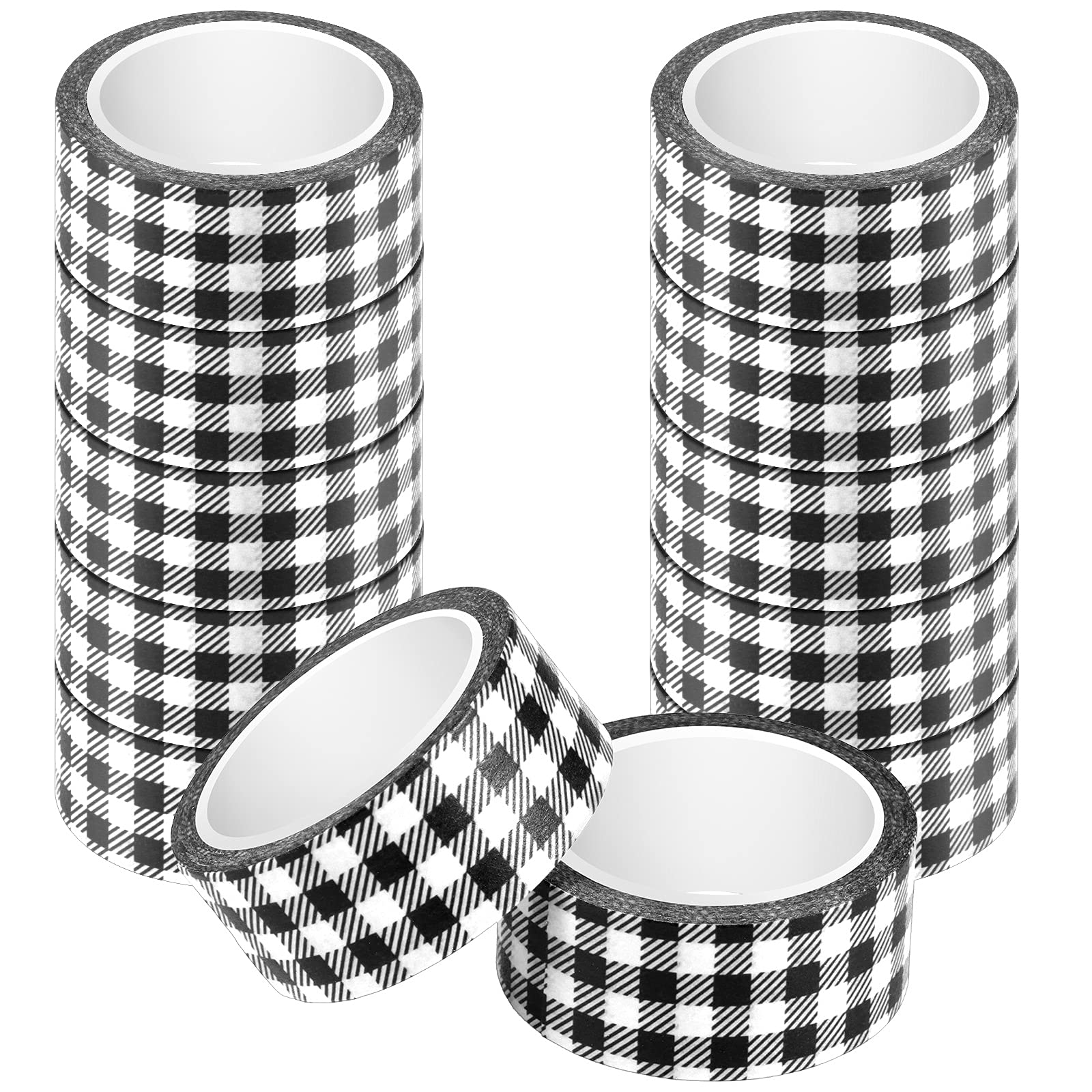 12 Rolls Buffalo Plaid Washi Tape - 0.6