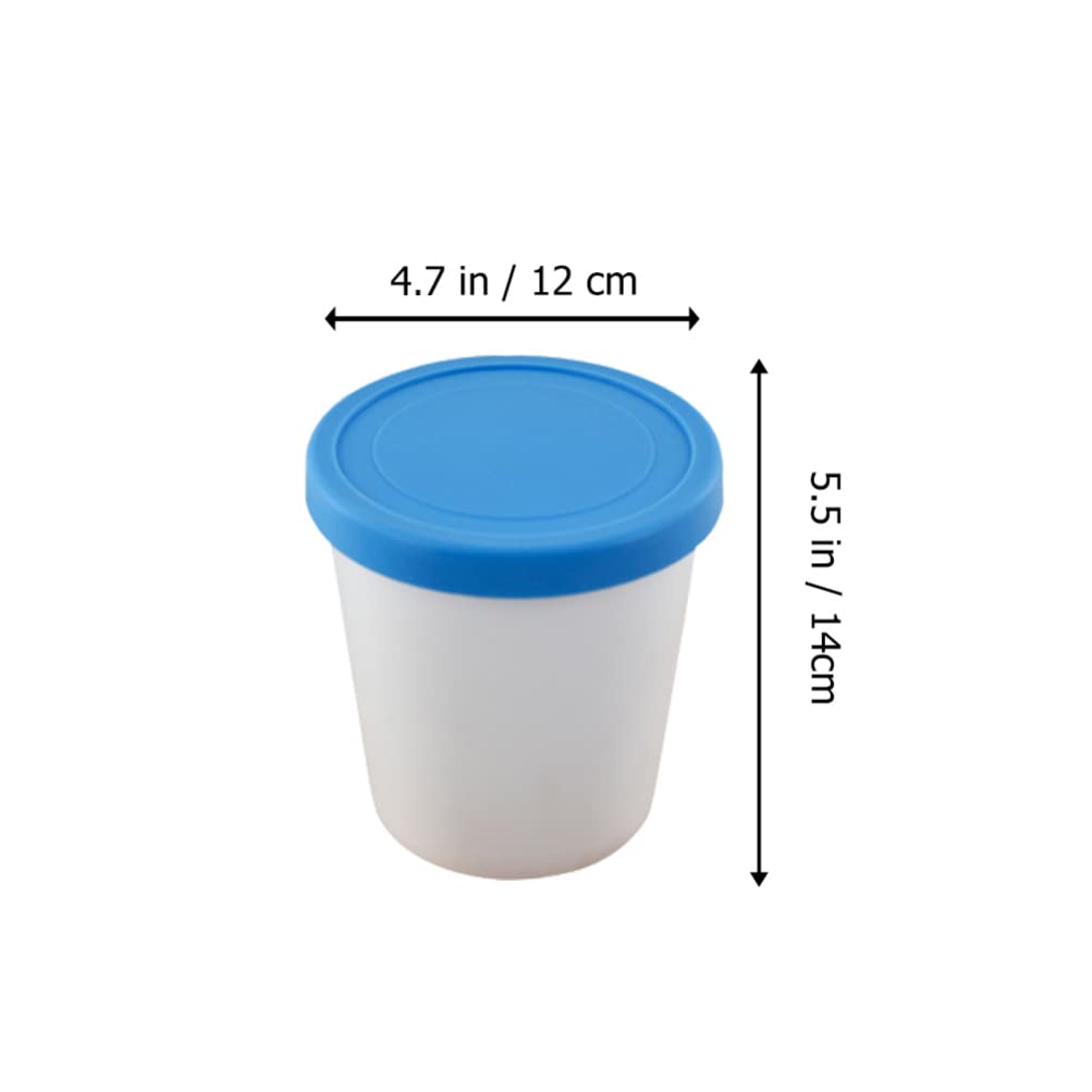 2-Pack Hemoton Round Ice Cream Cups with Lids - Reusable Freezer-Safe Dessert Containers for Ice Cream Storage, Gelato, Sorbet & Frozen Treats - Perfect for Home, Parties & Ice Cream Shops