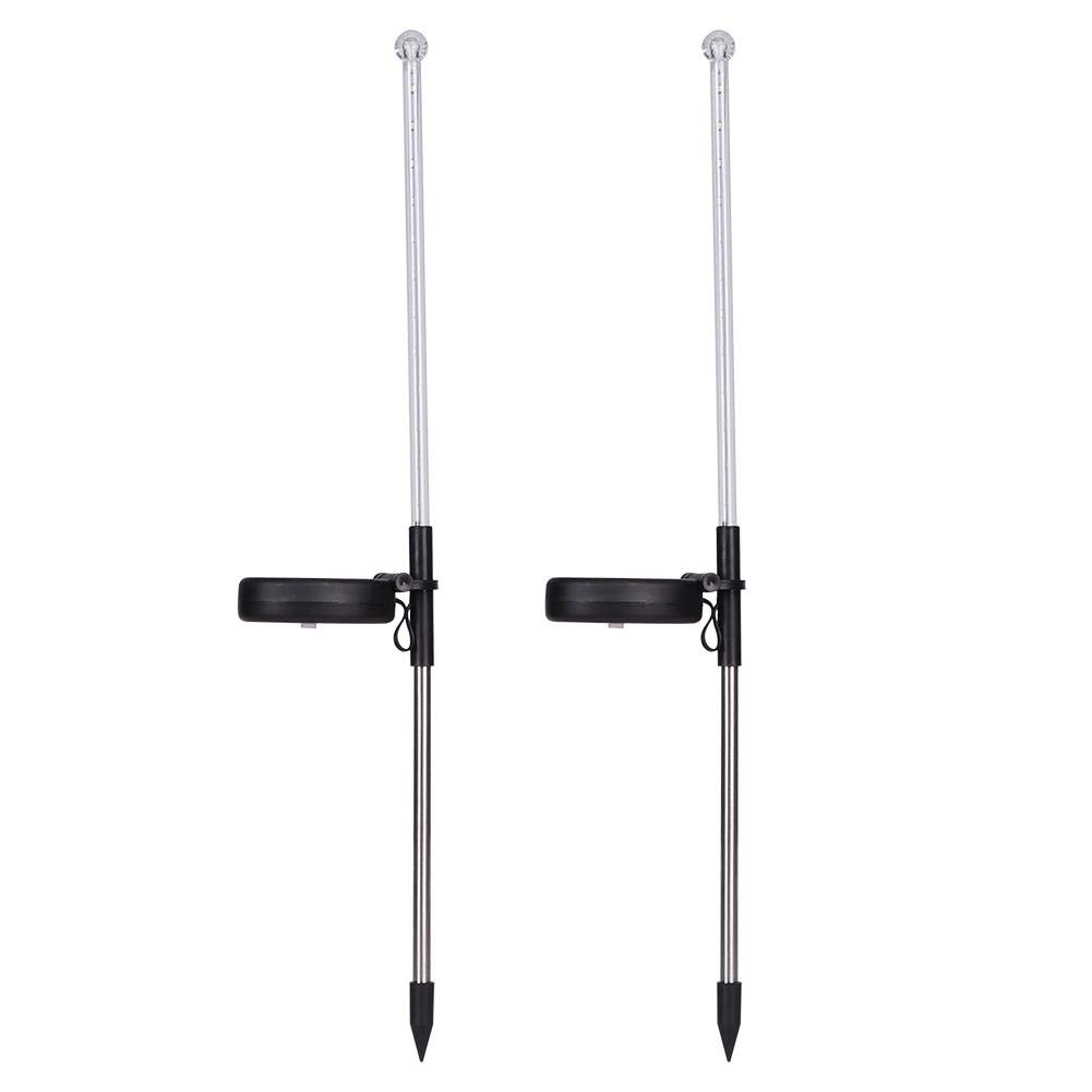 CHICIRIS 2-Pack Solar Garden Lights Outdoor - Waterproof LED Solar Spike Lights for Landscape, Yard, Patio & Pathway Lighting - Decorative Solar Powered Lights for Garden Decor (White) - Perfect for Evening Ambiance & Outdoor Parties