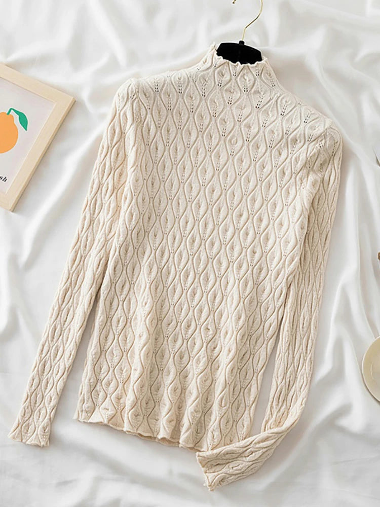 Luxury Cashmere Turtleneck Sweater for Women - Soft Warm Winter Pullover - Perfect for Office, Dating & Holiday Outfits