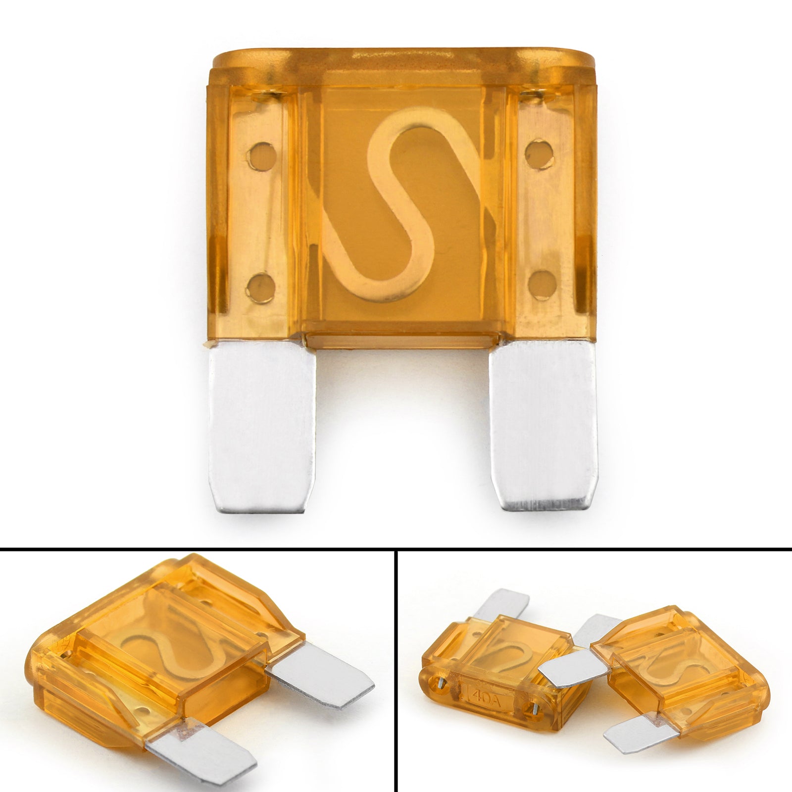 10Pcs 40A 40 Amp Maxi Blade Fuses for Car Audio, RV, Boat & Auto - High Current Protection for Stereo, Lighting & Electrical Systems