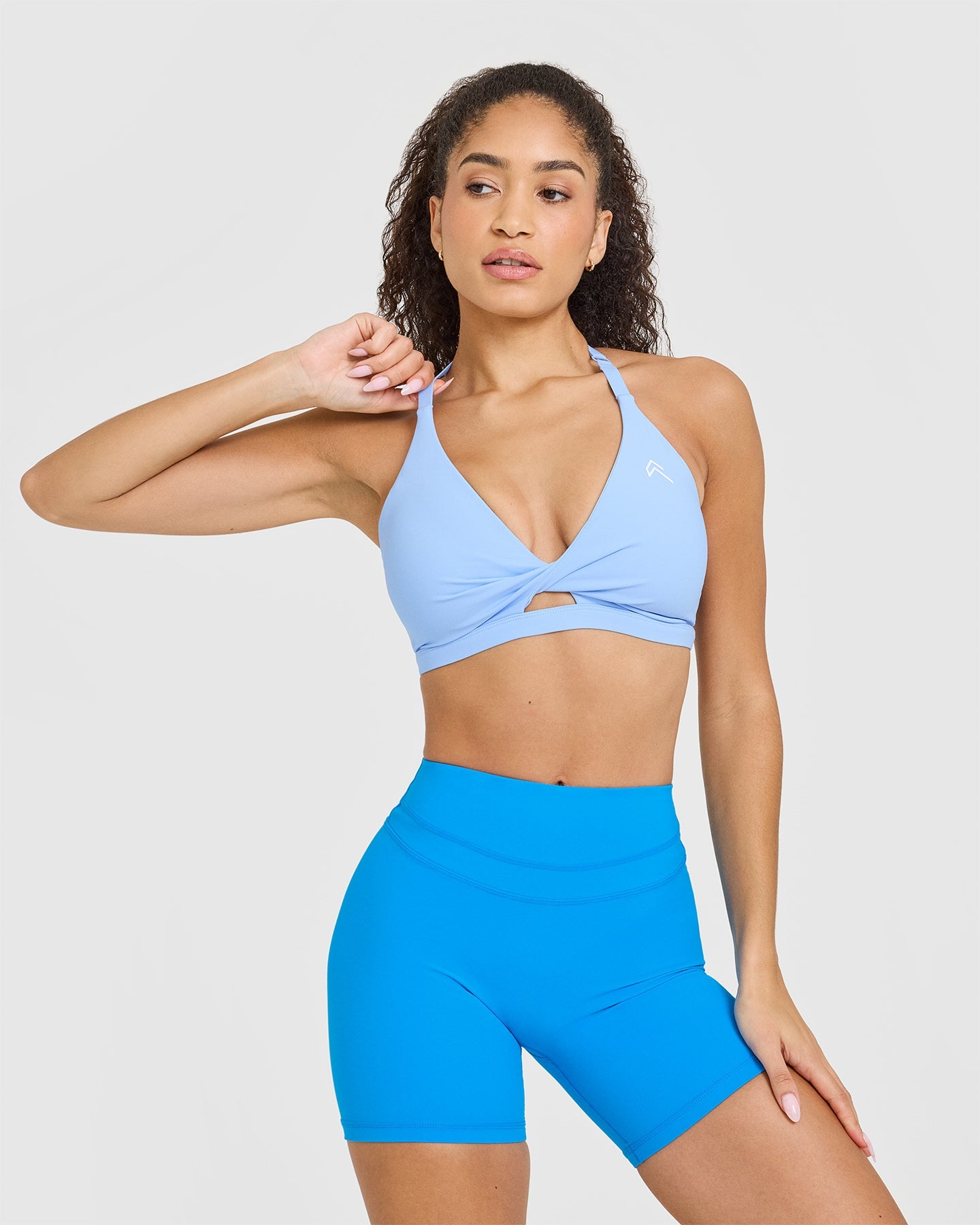 High Support Workout Sports Bra for Women - Seamless Comfort & Breathable Fabric in Powdered Blue | Perfect for Yoga, Running & Gym Fitness