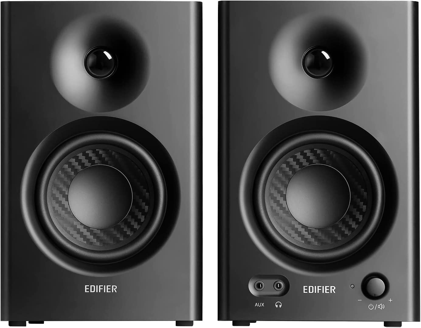 Edifier MR4 4-Inch Powered Studio Monitor Speakers - Active Near-Field Bookshelf Speakers for Home Studio, Gaming & Music Production (Pair, Black) | Perfect for Podcasting, Streaming & Audio Mixing