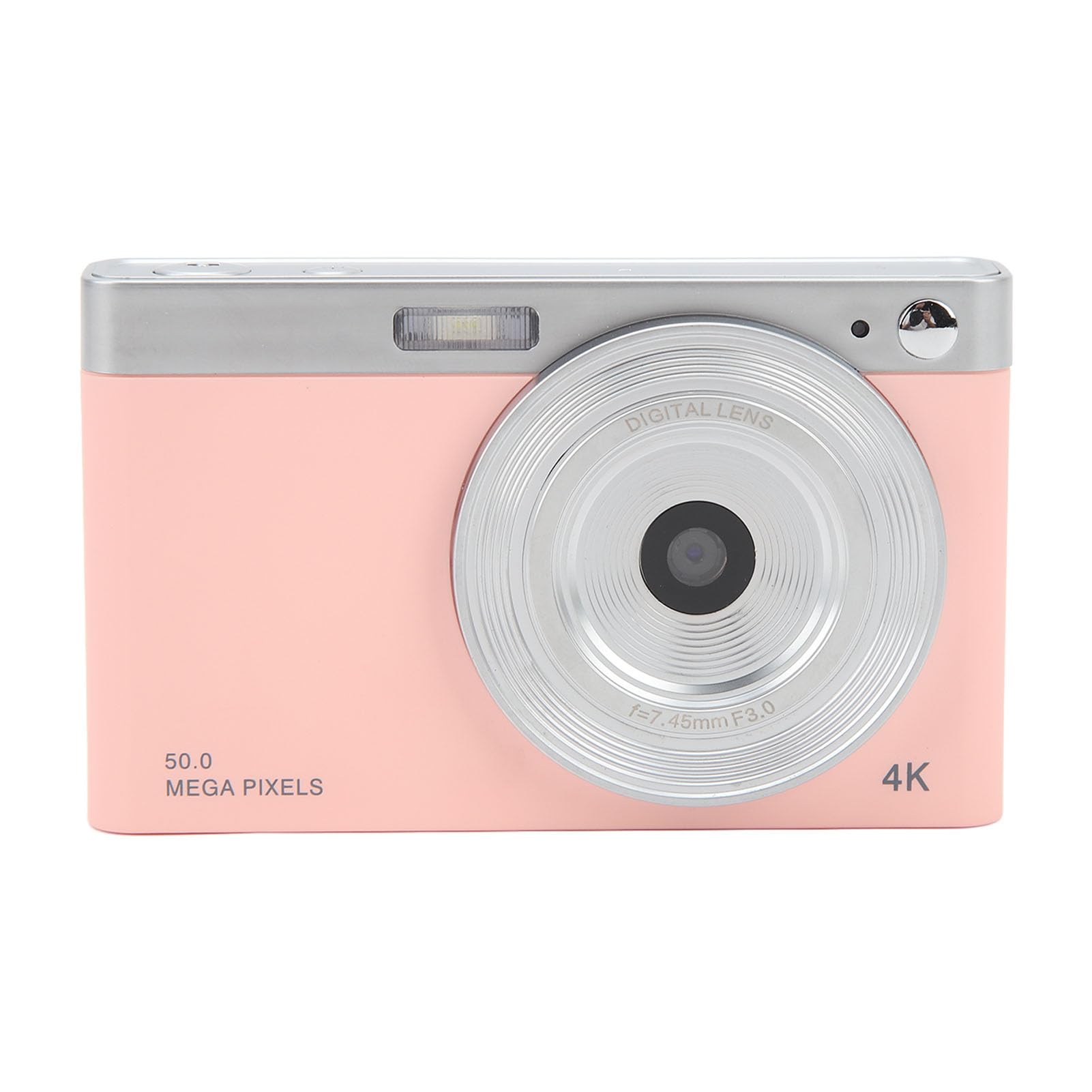 2.88in IPS Screen 50MP 4K Digital Camera with 16X Digital Zoom - Compact HD Vlogging Camera for YouTube, Travel Photography, and Outdoor Adventures (Rose Pink)