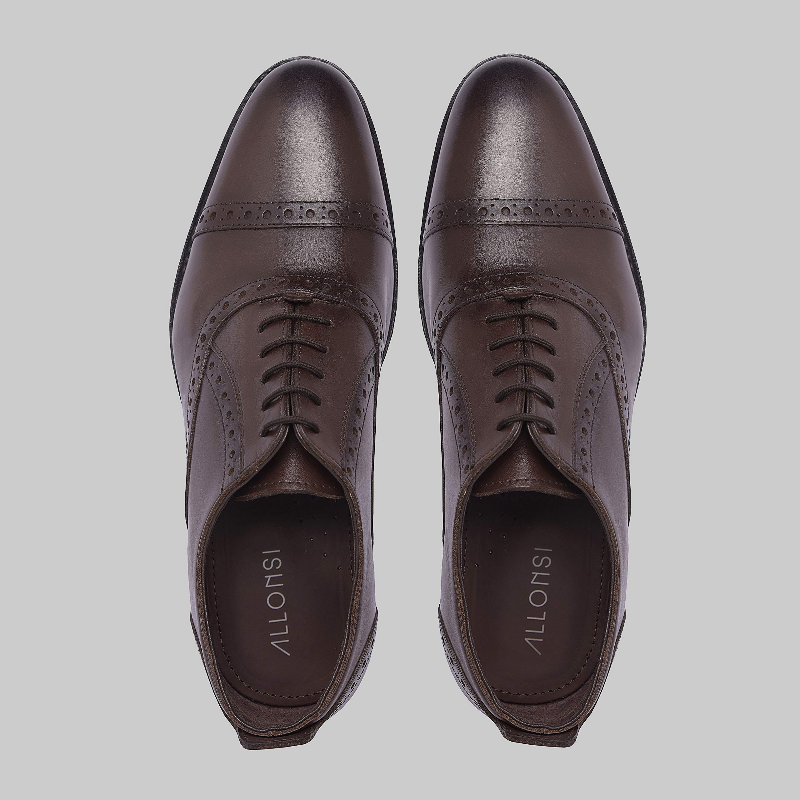 Premium Genuine Leather Oxford Dress Shoes for Men - Goodyear Welted Cap Toe Formal Shoes | Handcrafted Luxury Leather Sole Wedding & Business Shoes | Perfect for Office, Ceremonies & Special Occasions