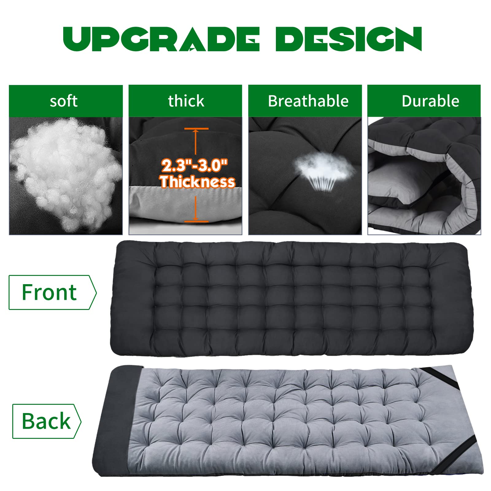 Barbella 2 Pack Folding Cot for Adults - Portable Camping Cot with Mattress, Foldable Guest Bed & Carry Bag - Perfect for Home, Office, Travel & Outdoor Camping Trips