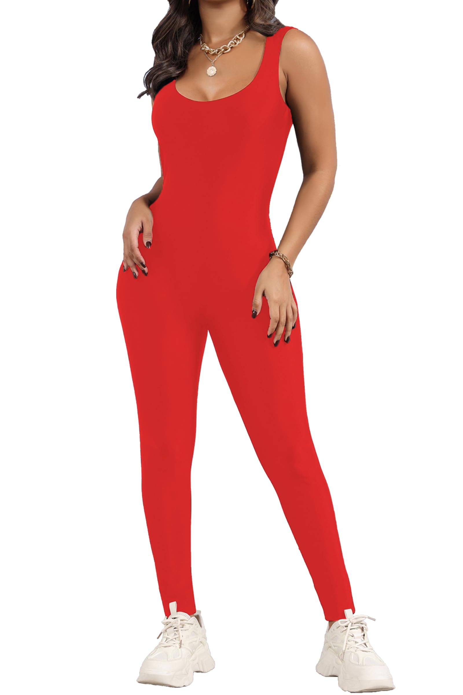 Women's Spandex Tank Unitard - Stretchy Dance Bodysuit & Workout Jumpsuit for Yoga, Gymnastics, and Fitness Training