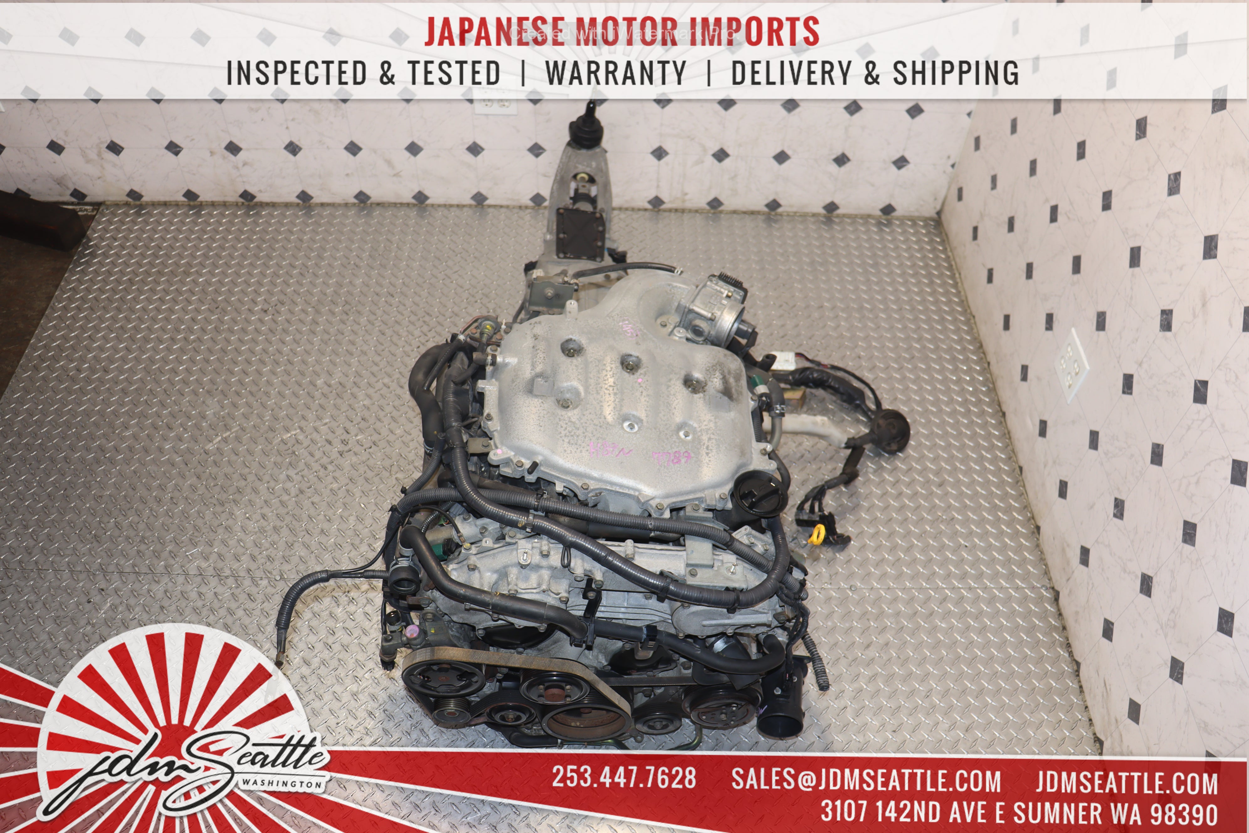 JDM VQ35DE 3.5L V6 Engine with 6-Speed Manual Transmission for 2003-2005 Infiniti G35 & Nissan 350Z - CD01 - Perfect for Performance Upgrades & Engine Replacement