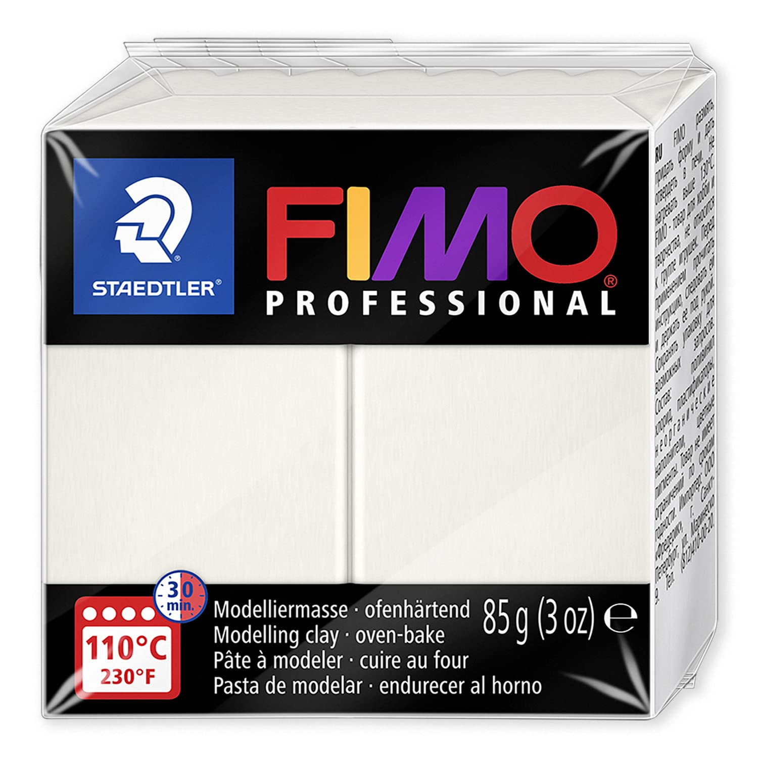 Staedtler 8004 FIMO Professional Oven-Bake Polymer Clay - 4 Pack (85g Each) - Neutral Colors for Sculpting, DIY Crafts & Jewelry Making - Perfect for Artists & Hobbyists
