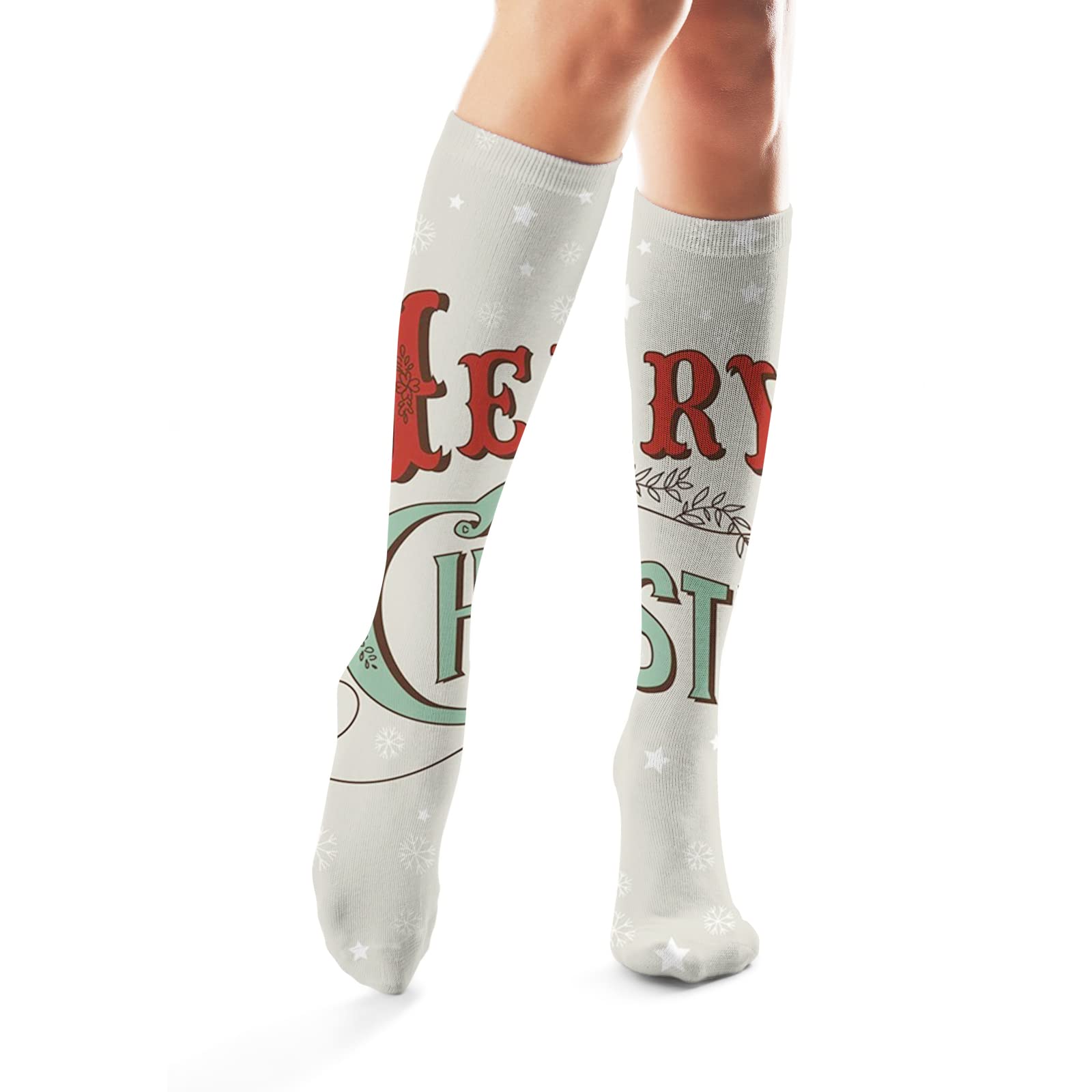 Women's & Men's Knee High Socks - Non-Slip, Stretchable, Adjustable Calf, Soft & Opaque for Work, Sports & Everyday Comfort