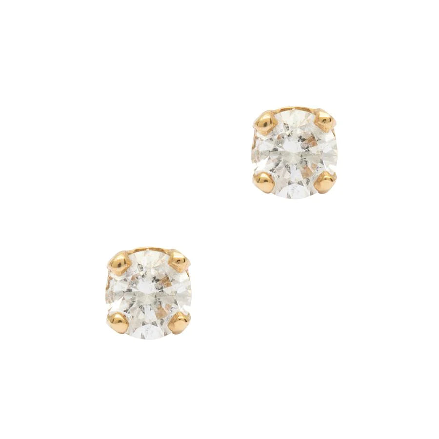 14K Gold Birthstone Stud Earrings 3.5mm - Perfect for Birthdays, Anniversaries & Special Occasions