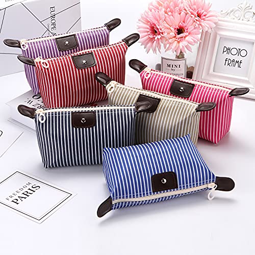 2 Pack Light Pink Nylon Makeup Bag - Travel Toiletry & Cosmetic Organizer for Skincare, Trendy Preppy Style - Perfect for Travel, Gym, and Daily Essentials Storage