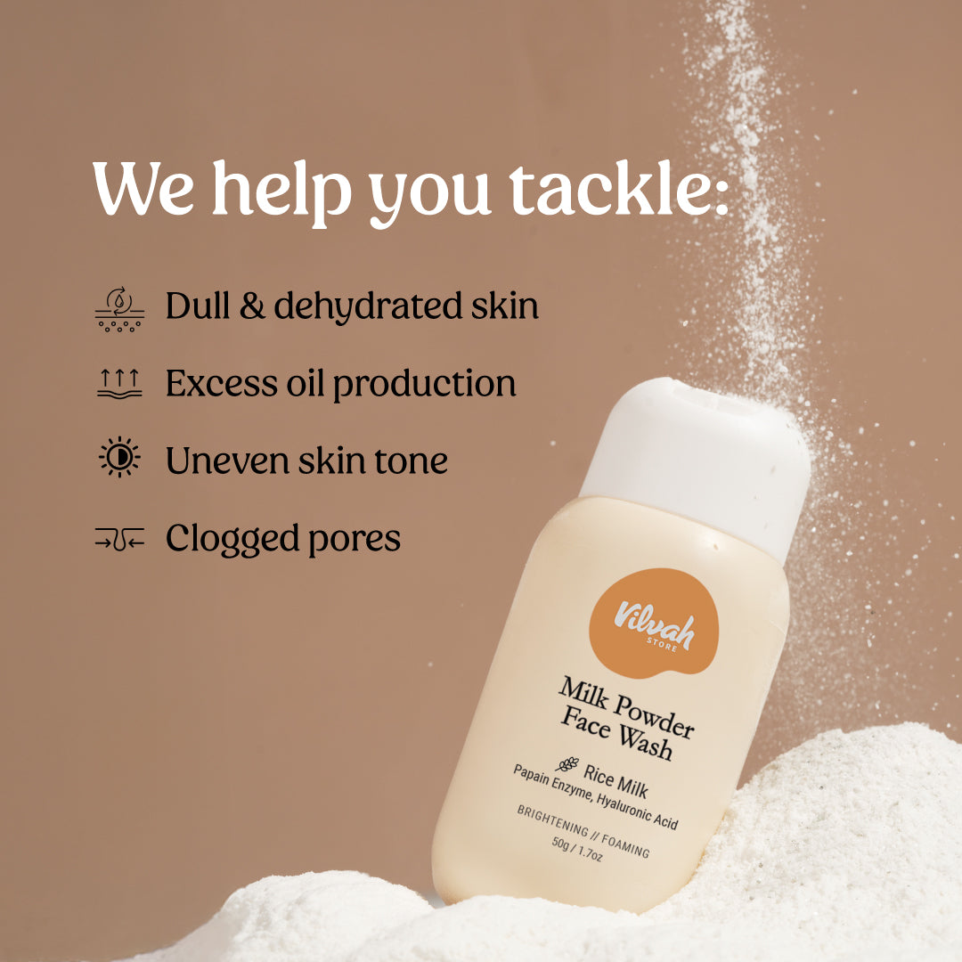 Best Organic Milk Powder Face Wash for Sensitive Skin - Gentle Cleansing & Hydration - Perfect for Daily Skincare Routine & Travel