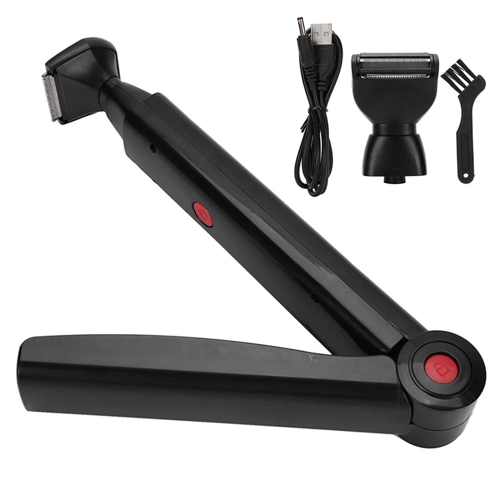 Electric Back Hair Shaver for Men - Long Handle Body Groomer with Safety Blade Technology | Ergonomic Wet/Dry Trimmer for Smooth Shaving | Perfect for Back, Chest & Shoulder Hair Removal at Home or Gym