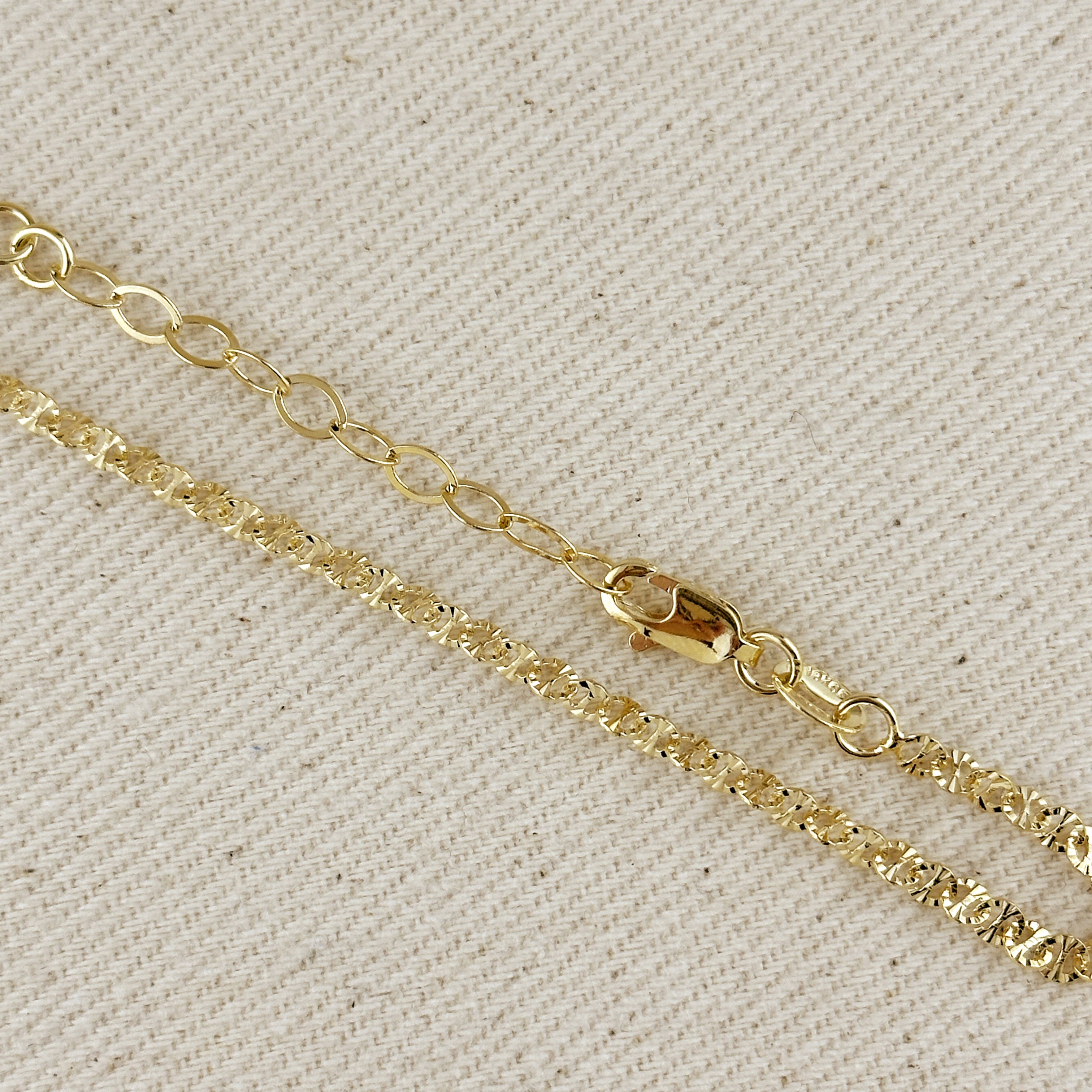 18K Gold Filled Diamond Cut Mirror Chain Necklace - Elegant Layering Jewelry for Women, Perfect for Daily Wear, Parties & Special Occasions