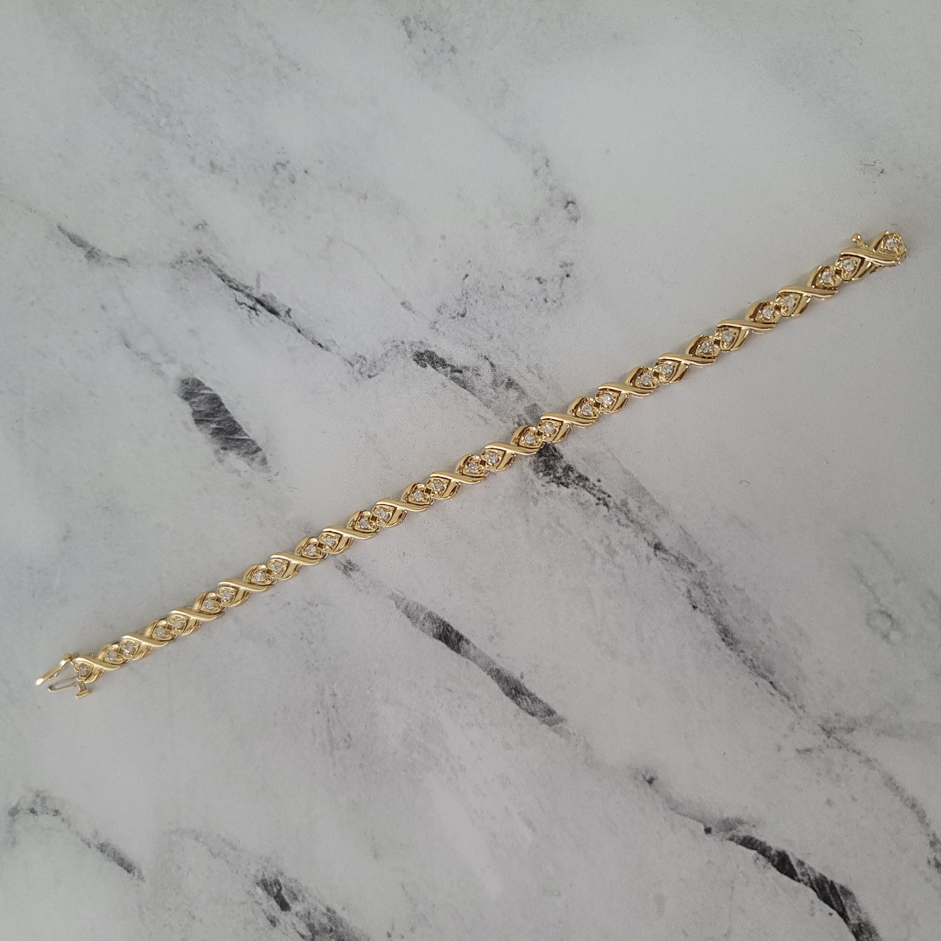 Double Heart Linked Diamond Tennis Bracelet for Women - 14K Gold Plated Elegant Jewelry Gift for Anniversary, Valentine's Day & Special Occasions | Perfect for Date Nights, Weddings & Formal Events