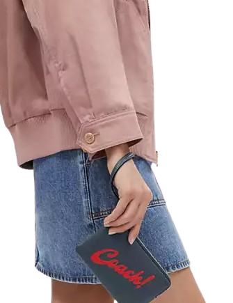 Coach Corner Zip Wristlet with Signature C Logo - Stylish Crossbody Wallet for Women | Perfect for Everyday Use, Travel & Night Out