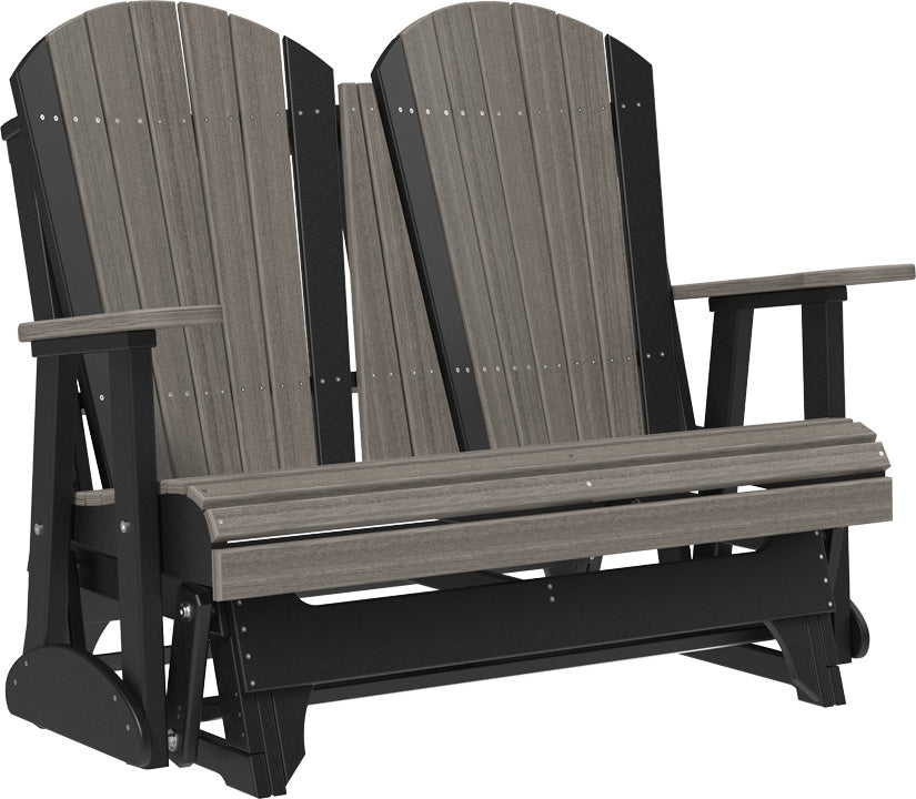 LuxCraft 4-Foot Adirondack Glider Chair - Outdoor Patio Swing for Garden, Porch & Backyard Relaxation