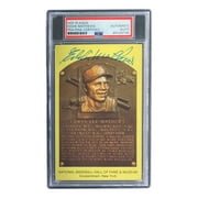 Eddie Mathews Signed 4x6 Milwaukee Braves HOF Plaque Card PSA/DNA Certified 85025795 - Perfect for Baseball Memorabilia Collections & Sports Fan Gifts