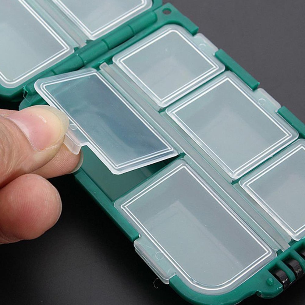 Yosoo 10-Compartment Waterproof Fishing Tackle Box - Durable Hard Case for Hooks, Lures & Baits - Perfect for Freshwater & Saltwater Fishing, Camping & Outdoor Storage
