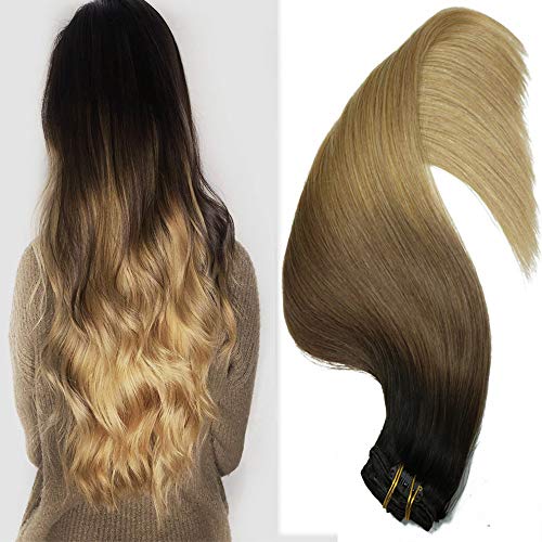 Dark Brown To Middle Brown To Strawberry Blonde