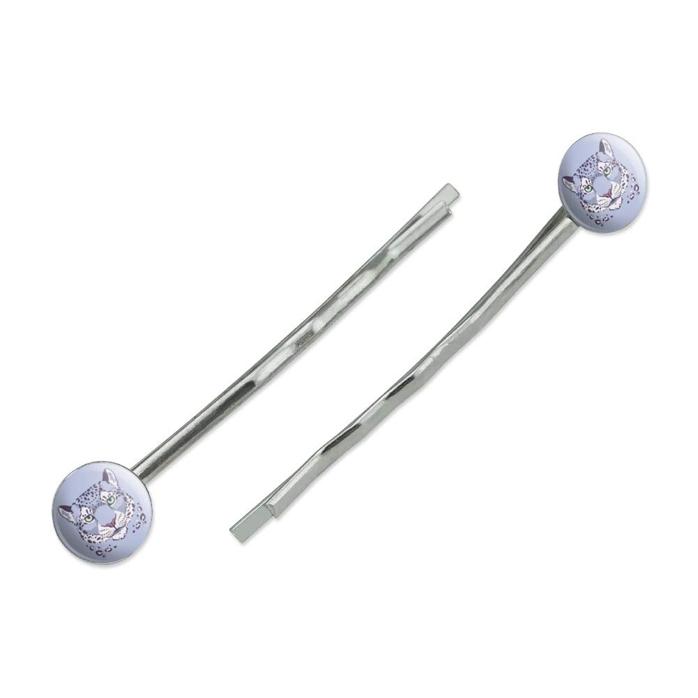 Spotted Snow Leopard Print Bobby Pins - Cute Hair Clips for Women & Girls - Perfect for Parties, Weddings, and Everyday Hairstyles