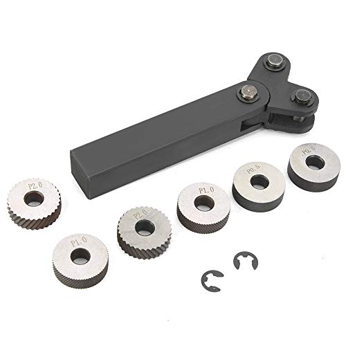 Dual Wheel Knurling Tool Set - Diagonal Linear Knurling Tool with Knurling Wheels for Metal Surface Pattern Processing | Perfect for Lathe Machining, DIY Metalworking & Mechanical Engineering Projects