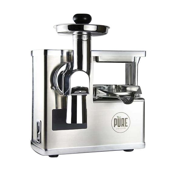 PURE Juicer Cold Press Slow Masticating Juicer - All Stainless Steel Construction for Maximum Durability - Perfect for Healthy Juicing at Home, Gym, or Office