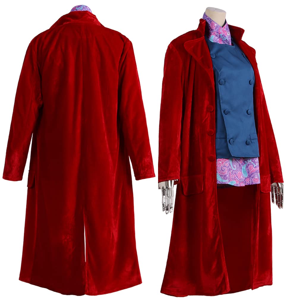 Johnny Depp Chocolate Factory Cosplay Costume for Adults - Willy Wonka Charlie Outfits Halloween Carnival Suit for Men (Perfect for Halloween Parties, Cosplay Events & Movie-Themed Dress Up)