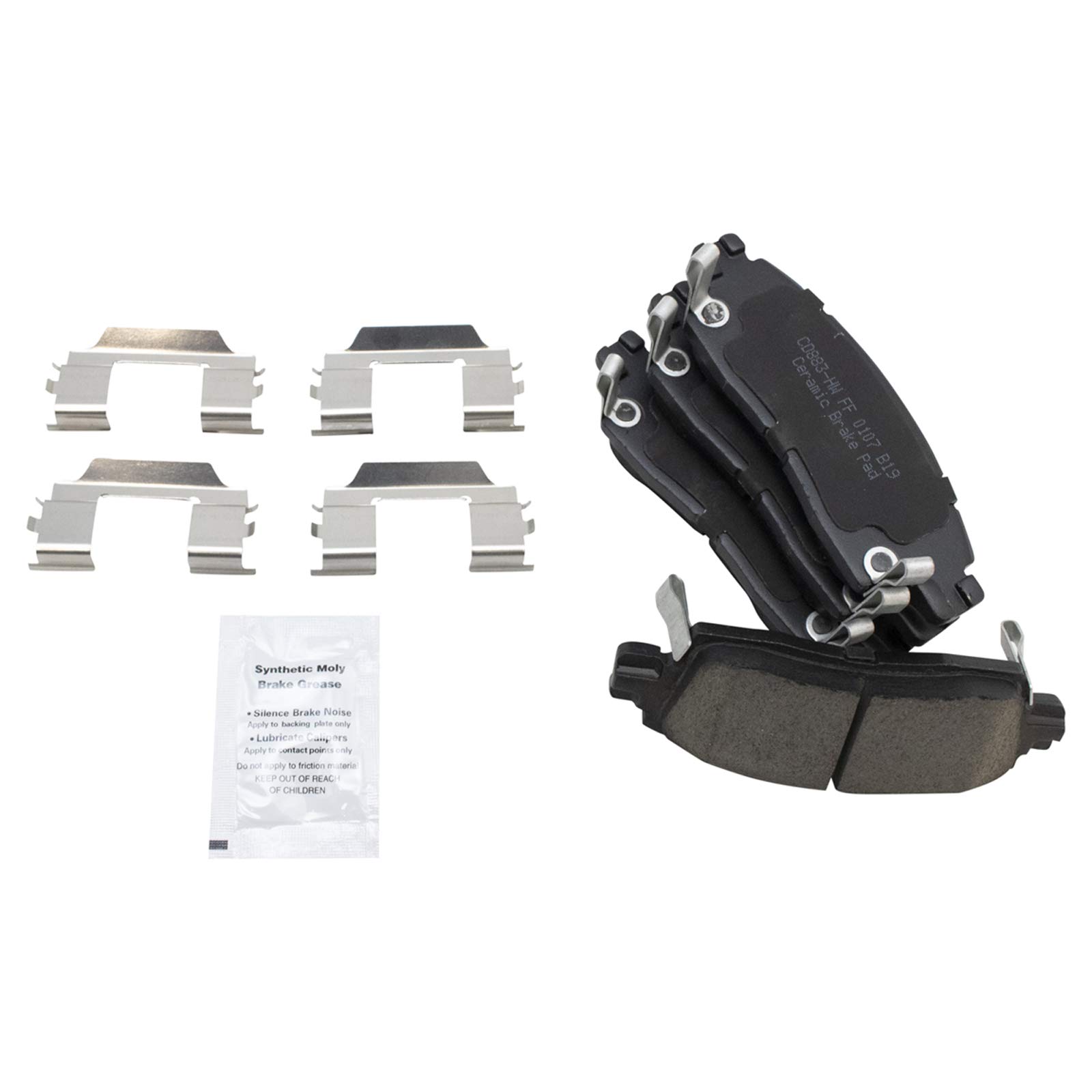 TRQ Ceramic Brake Pads & Performance Rotor Caliper Kit for Chevy Silverado 1500 2500 3500 - High Heat Resistance, Low Noise - Perfect for Towing, Off-Roading & Heavy-Duty Driving